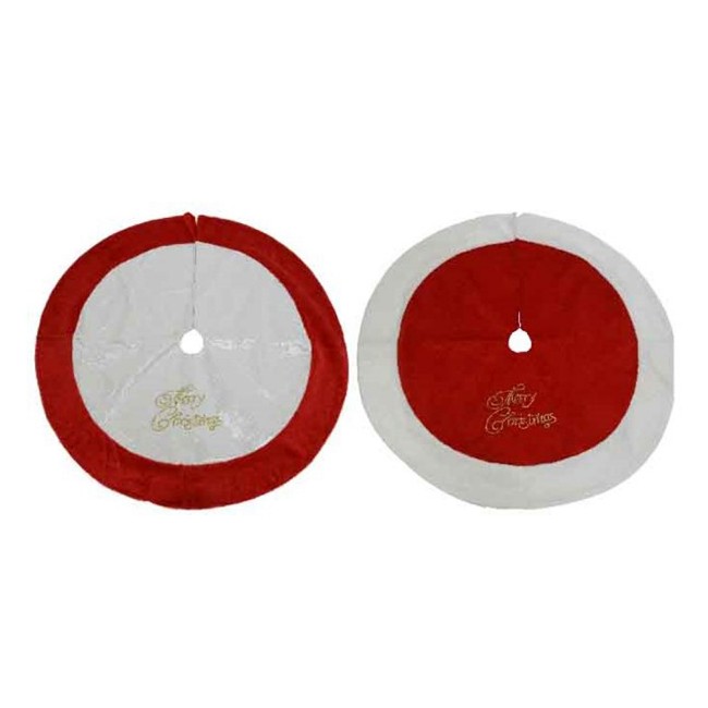 Copri Base Rosso e Bianco per Albero di Natale 120 cm