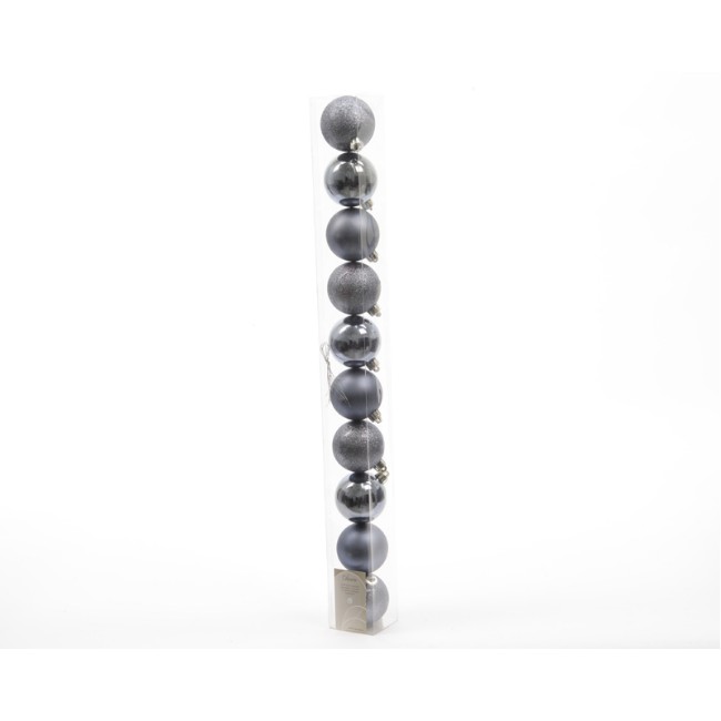 Immagine di 10 Palline Natalizie 60mm Infrangibili Blue Jeans