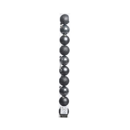 Immagine di 10 Palline Natalizie Grigie 6cm in Plastica
