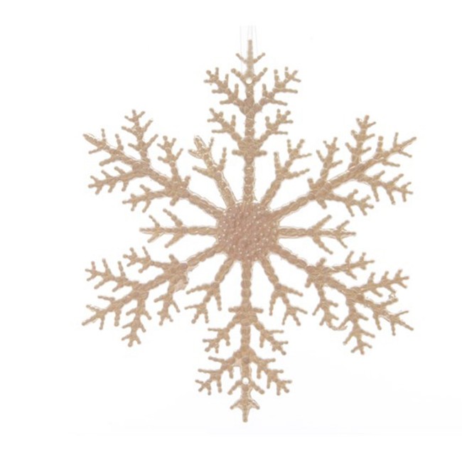 Decorazione Natalizia Pendente Fiocco di Neve 30cm Perla