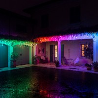 twinkly icicle tenda programmabile da 190 led rgb luminosi
