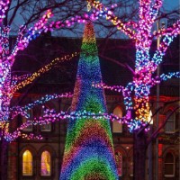 Twinkly Light Tree albero conico programmabile con 300 led rgb+w luminosi e colorati