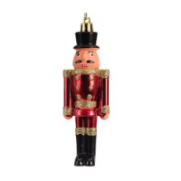 Addobbo Natalizio Schiaccianoci Infrangibile Rosso Oro