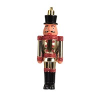 Addobbo Natalizio Schiaccianoci Infrangibile Rosso Oro