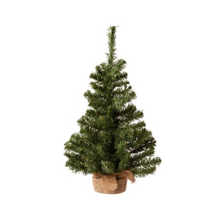 Mini Albero di Natale con Base in Juta 60 cm