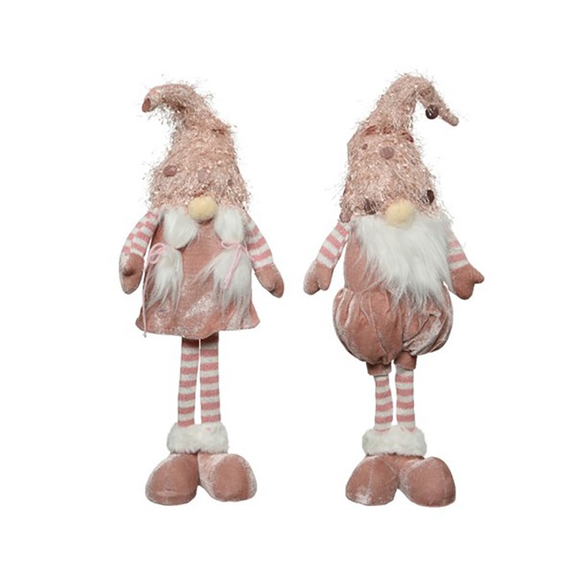 Gnomo di Natale 61cm Rosa