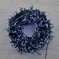 Catena luminosa 1200 Microled Bianco Freddo con Giochi Luce e Funzione Memoria, IP44, uso interno/esterno