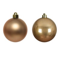 12 Palline Natalizie 60mm Infrangibili Oro