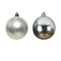 24 Palline Natalizie 25mm in Vetro Argento