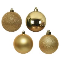 30 Palline Natalizie 60mm Infrangibili Oro