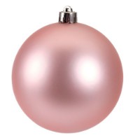 4 Palline Natalizie 100mm Infrangibili Rosa Cipria