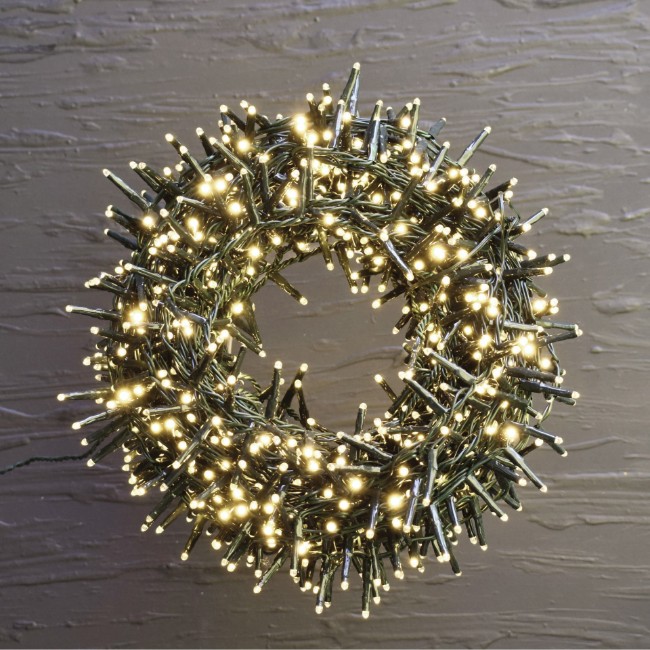 Albero Natale Sospeso Lights4fun - Rami Betulla Con 100 LED Bianchi Caldi