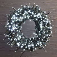Catena luminosa 1500 MicroLED Bianco freddo con Giochi Luce, memory controller, certificazione IP44, catena di luci uso interno/esterno	