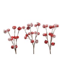 Addobbo Floreale Ramo Decorativo Bacche 15cm Rosso