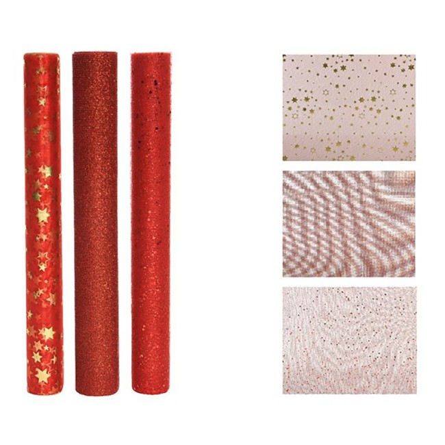 Tessuto Decorativo 35x200cm Rosso