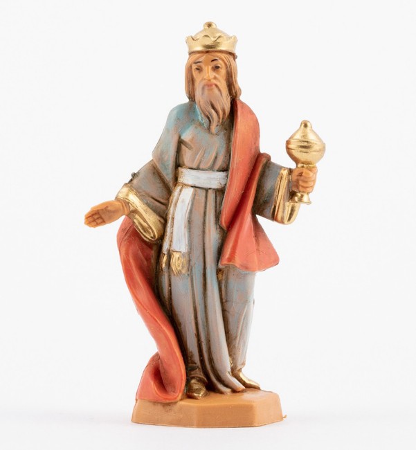 Re Magio Bianco a Piedi per Presepe 6,5cm