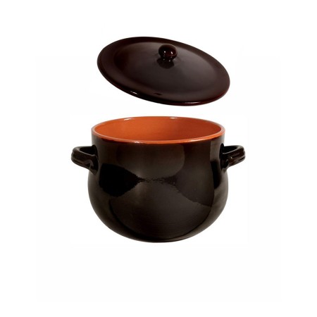 Pentola Bombata con Coperchio De Silva Ceramiche