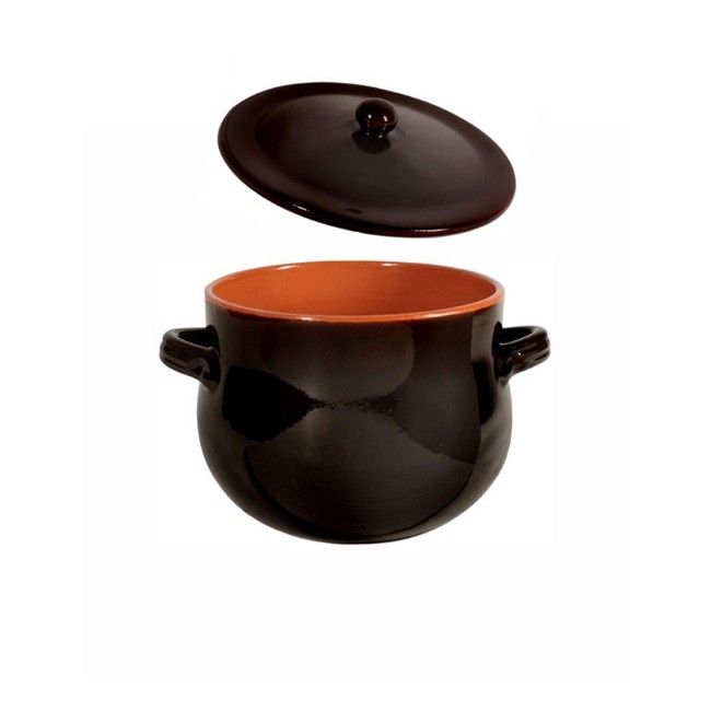 Pentola Bombata con Coperchio De Silva Ceramiche