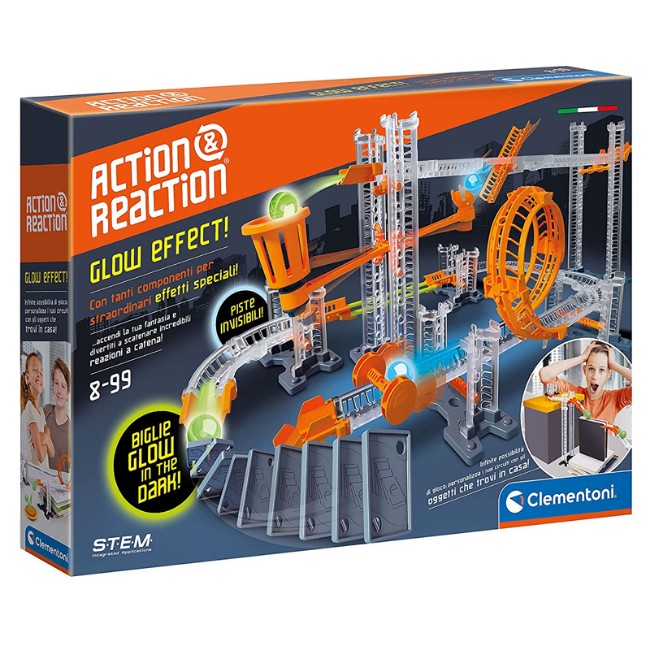 Circuit De Billes Effets Lumineux - Action Et Réaction Clementoni