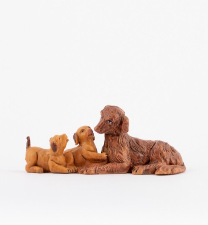 Famiglia Cani per Presepe 12cm