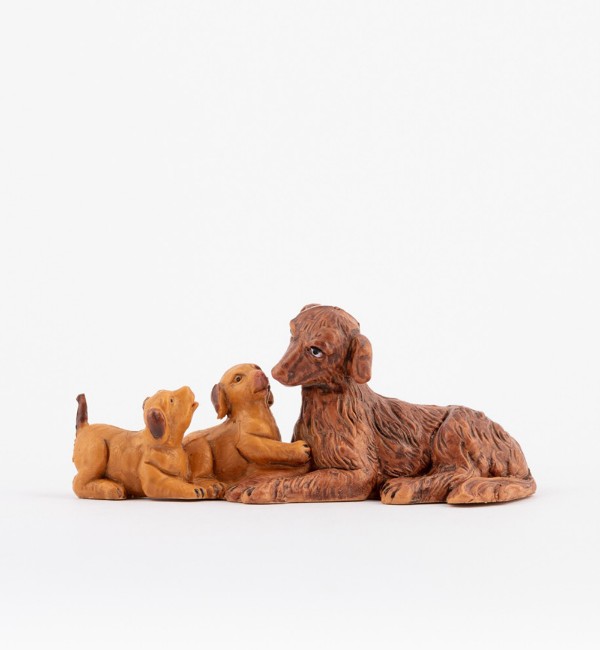 Famiglia Cani per Presepe 12cm