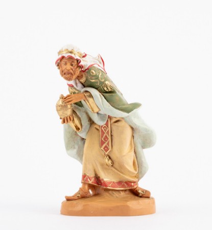 Re Magio Mulatto a Piedi per Presepe 19cm