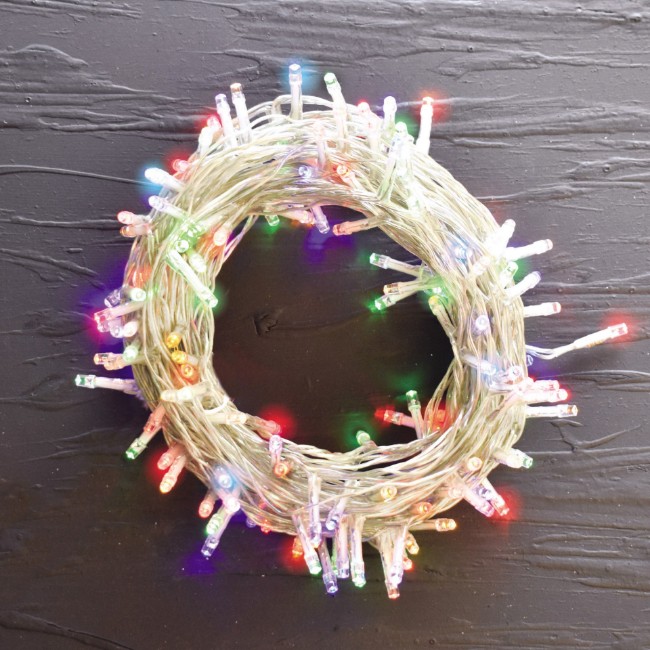 Catena di luci 300 Led multicolore 15 m con Giochi Luce e funzione memoria, IP44, idoneo uso interno/esterno