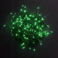 Catena di luci 180 Led lunghi verde 12,6 m con Giochi Luce e funzione memoria. IP44, idoneo uso interno/esterno, cavo verde