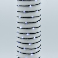 Catena di luci 180 Led Bianco Freddo 9 m con Giochi Luce, funzione memoria e timer, IP44, idoneo uso interno/esterno, filo verde