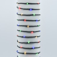 Catena di luci 180 Led multicolore  9 m con Giochi Luce, funzione memoria e timer, IP44, idoneo uso interno/esterno, filo verde