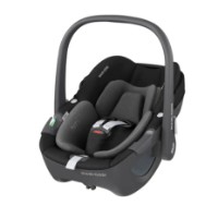 Maxi Cosi Seggiolino Auto Pebble 360 R129 i-Size Roteabile con Pannelli Areazione 40-83cm - Essential Black