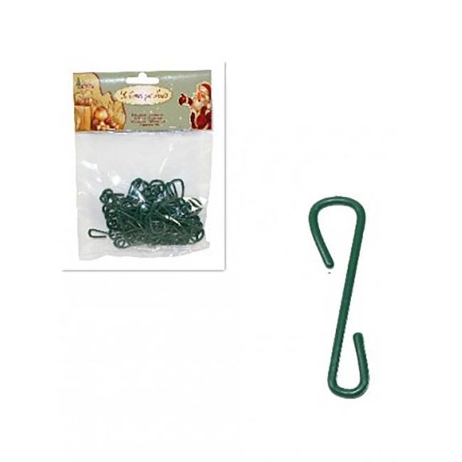 Gancetti per Palline Natale 50pz Verde Scuro