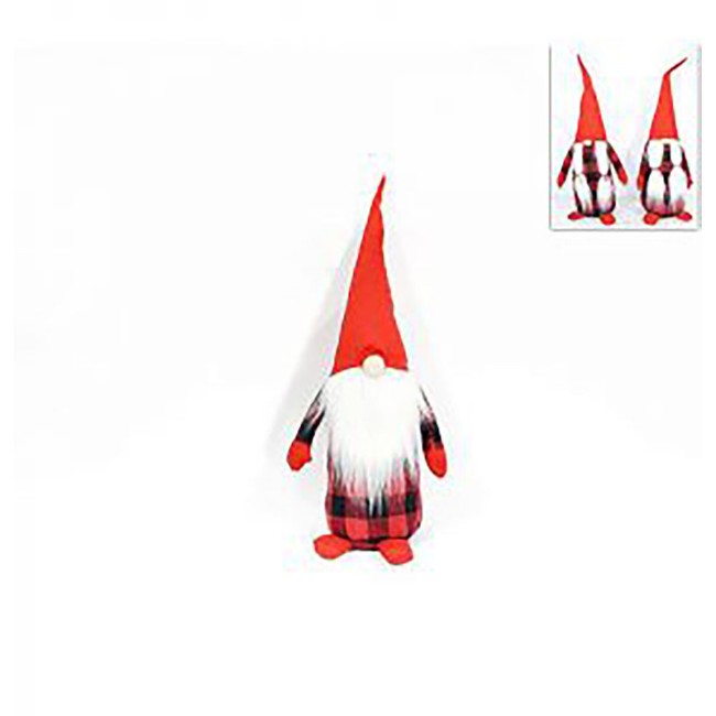 Gnomo di Natale Abito Scozzese 55cm
