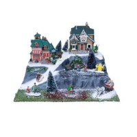 Base per Villaggio Natalizio Paesaggio Eifel 58x38x16cm 