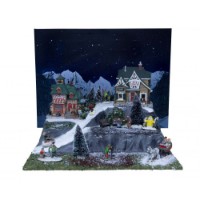 Base per Villaggio Natalizio Paesaggio Eifel 58x38x16cm 