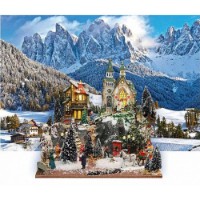 Base per Mini Villaggio Natalizio e Presepe 42x25x15cm
