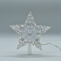 Puntale Luminoso con Gemme 20 Nano LED Luce Fissa a Batteria 22 cm Prequ