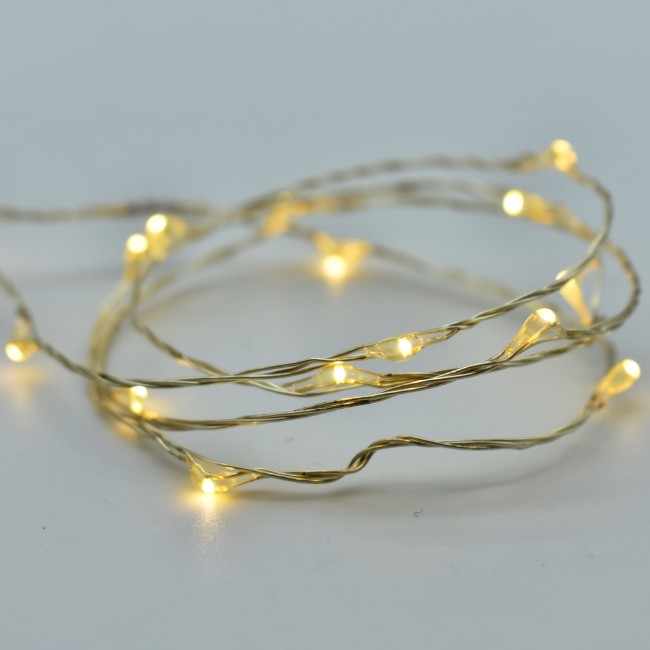 Catena luminosa 180 nanoled con giochi luce Bianco Caldo 18 m