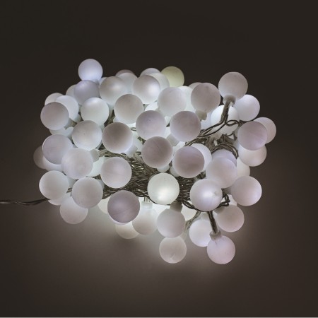  Catena Luminosa 100 Sfere Opache LED Bianco Freddo 5 m Prequ