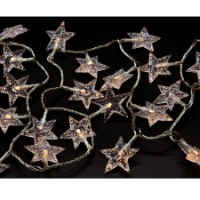 Catena Luminosa 100 Stelline 3D LED Bianco Caldo 5 m Prequ