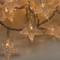 Catena Luminosa 100 Stelline 3D LED Bianco Caldo 5 m Prequ