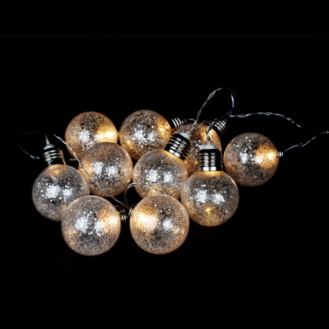 Catena Luminosa con 10 Lampadine Stellate LED a Batteria Prequ