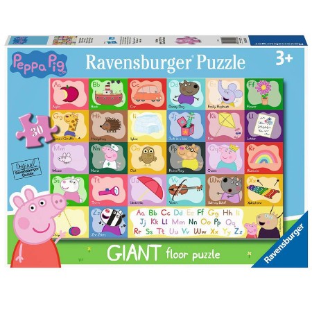 Puzzle 24 Pezzi Pavimento Peppa Pig Alphabet della Ravensburger