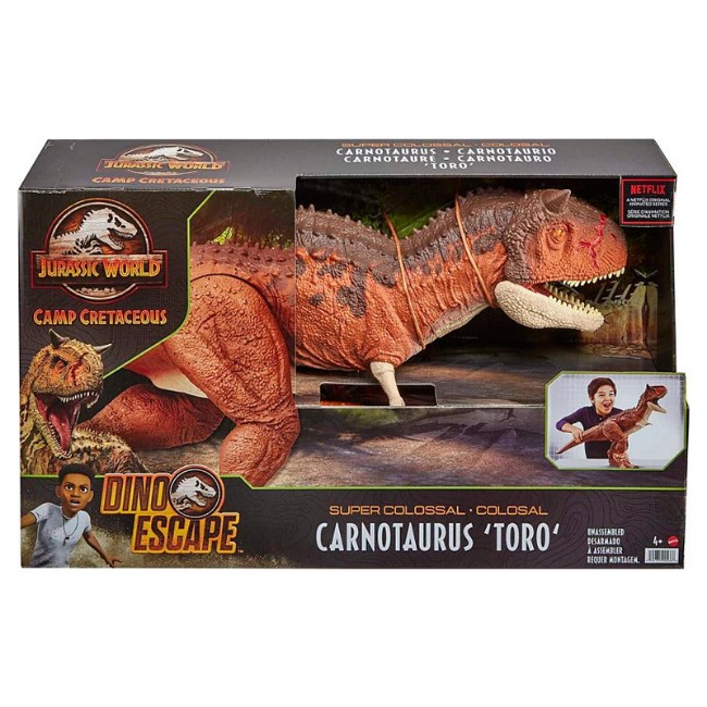 Jurassic World Carnotauro Toro Super Colossale della Mattel