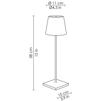 Poldina Pro Lampada da Tavolo Zafferano Bianca