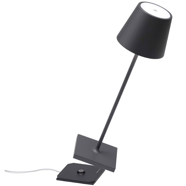 Lampada da Tavolo Poldina Grigio Scuro