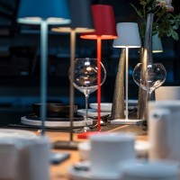 Lampada da Tavolo Poldina Zafferano Grigio Scuro