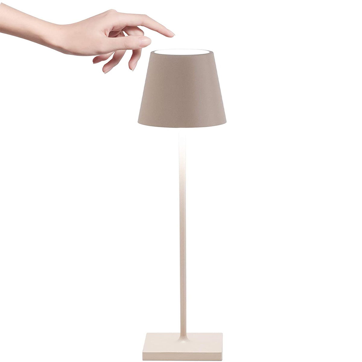 zafferano Poldina Pro lampada da tavolo ricaricabile, LED USB