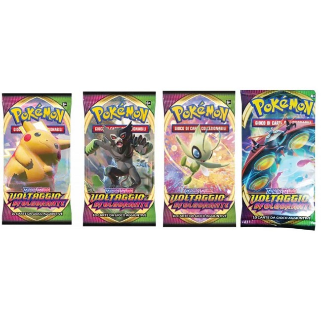 Pokémon Spada e Scudo Voltaggio Sfolgorante Busta 10 Carte