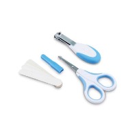 Nuvita Kit Unghie Neonato con Forbicine, Limette e Taglia Unghie - Powder Blue